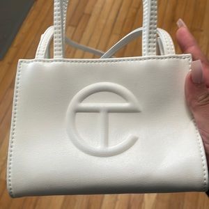 White telfar mini bag